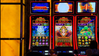 slot machines on a casino floor
