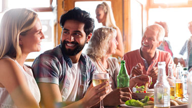 couple casual dining