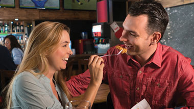 couples casual at bar