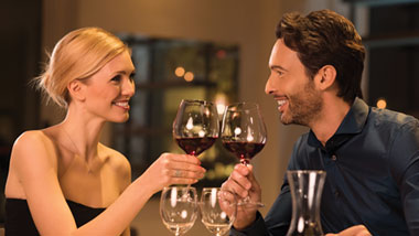 couple dining fancy