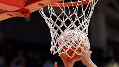 basketball hoop and ball